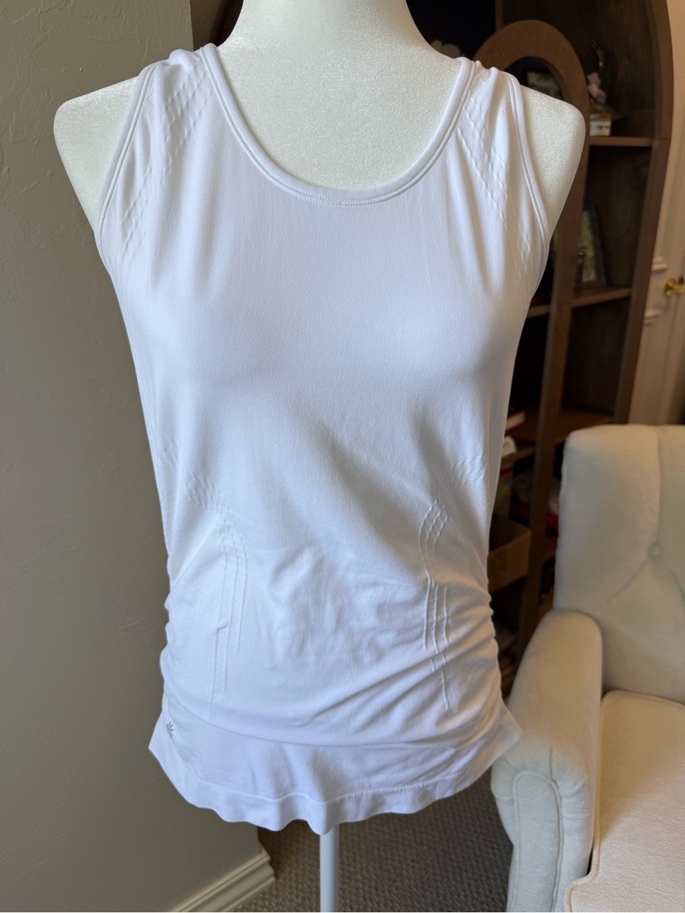 Athleta White Performance Scoop Neck Tank